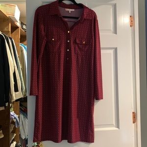 EUC Jude Connally collared shirt dress